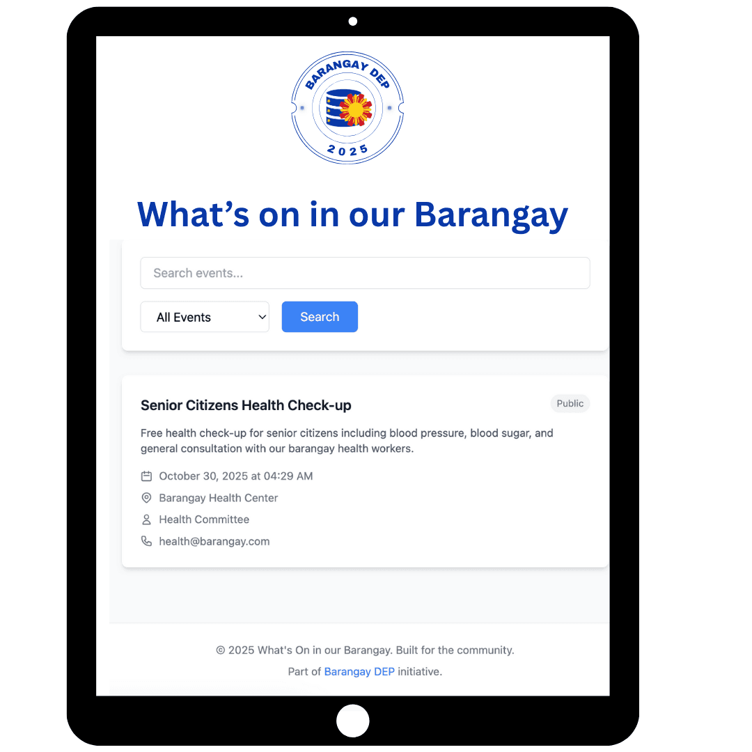 What's on in our Barangay Preview