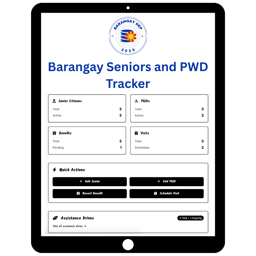 Senior & PWD Support Tracker Preview