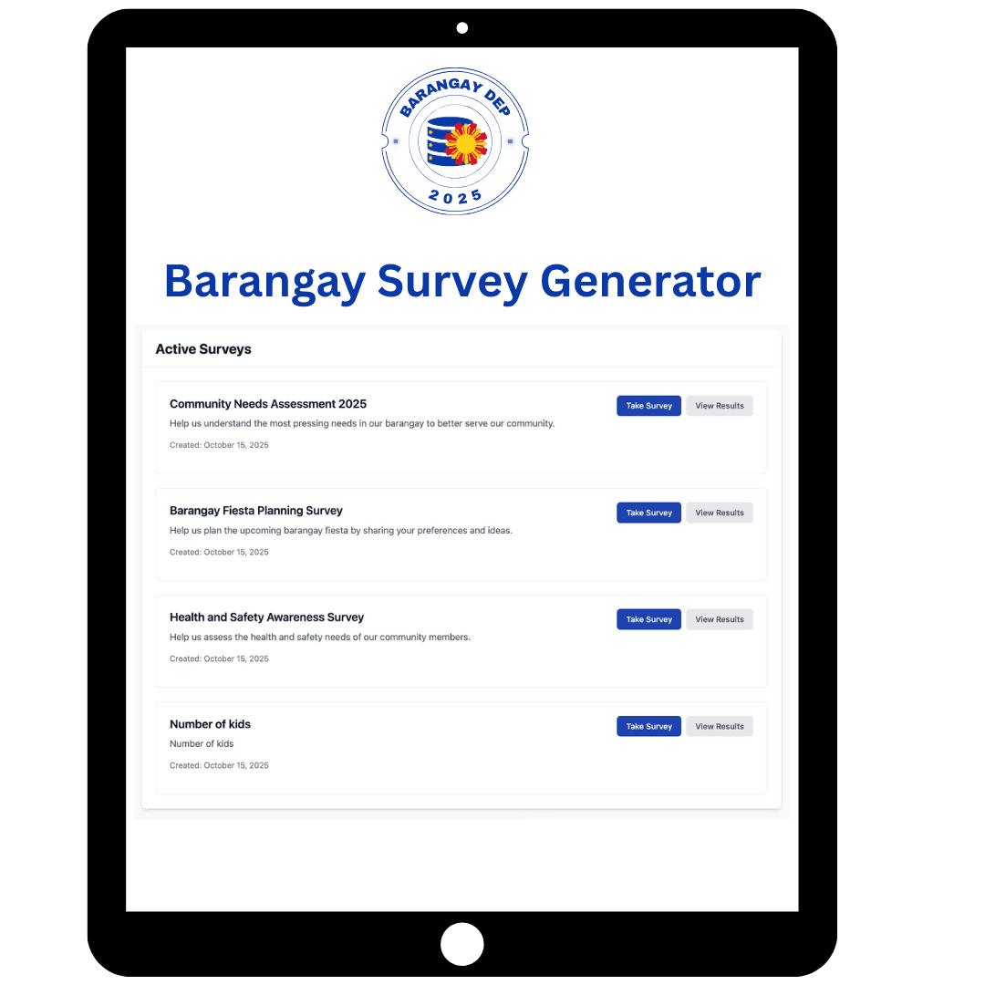 Barangay Survey Generator Preview